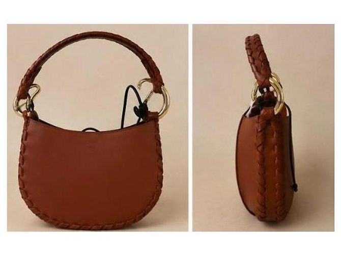 Borsa Hobo Marcie Small di Chloé in pelle marrone - vista 3