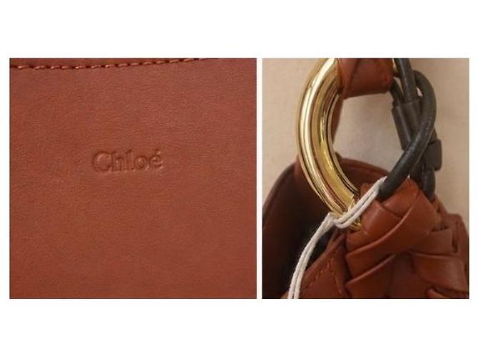 Borsa Hobo Marcie Small di Chloé in pelle marrone - vista 5