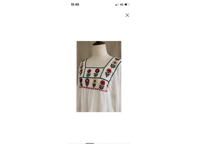 Conjunto de algodón bordado Antik Batik Blanco Multicolor - vista 11