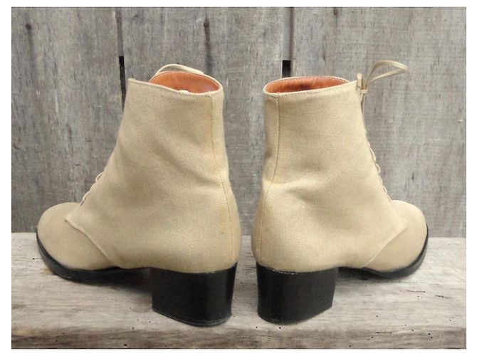 Stivaletti con lacci Robert Clergerie in tela beige - vista 4