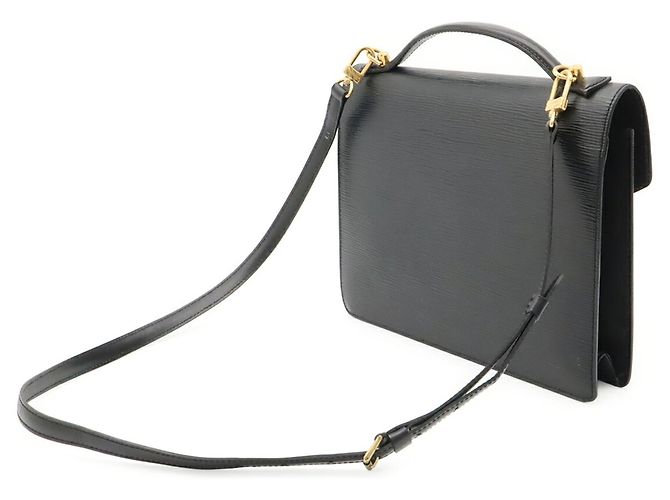 Borsa Louis Vuitton Epi Monceau Nero - vista 3