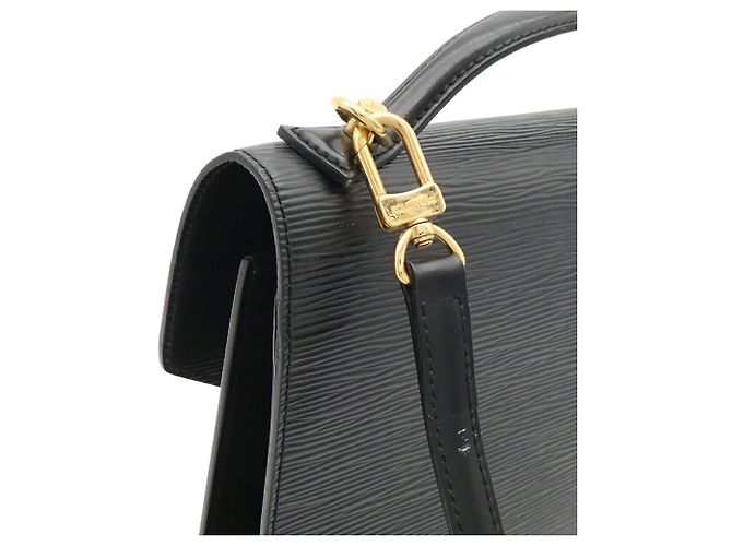 Borsa Louis Vuitton Epi Monceau Nero - vista 5
