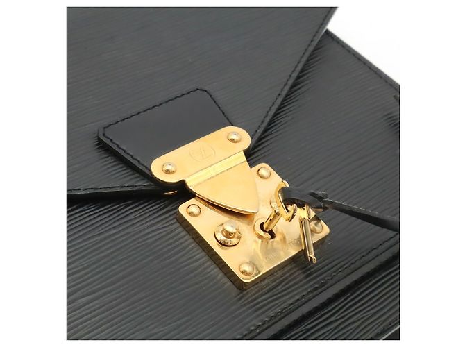 Borsa Louis Vuitton Epi Monceau Nero - vista 9