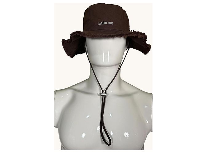 Jacquemus The Artichaut Cappello Bucket Marrone - vista 2