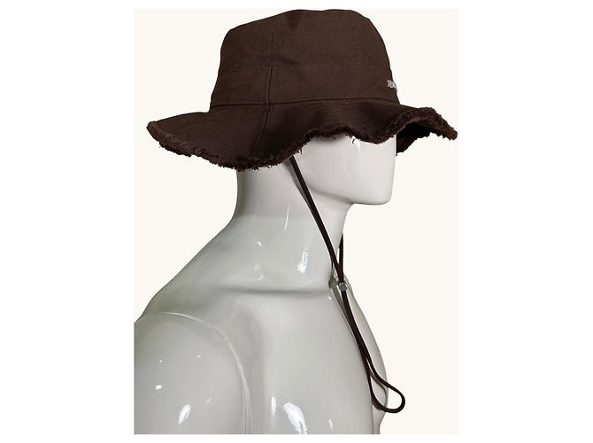 Jacquemus The Artichaut Cappello Bucket Marrone - vista 3