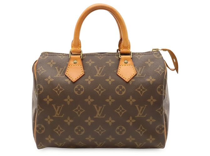 Borsa Louis Vuitton Monogram Speedy 25 M41528 Marrone Monogramma - vista 2