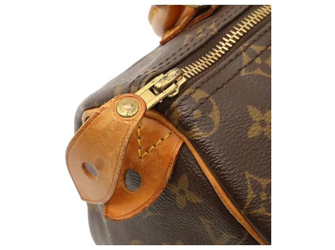 Borsa Louis Vuitton Monogram Speedy 25 M41528 Marrone Monogramma - vista 6