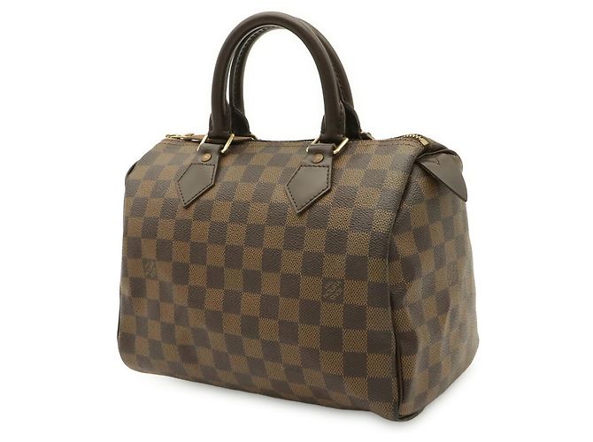 Borsa Louis Vuitton Damier Speedy 25 N41532 Marrone Damier ebene - vista 3