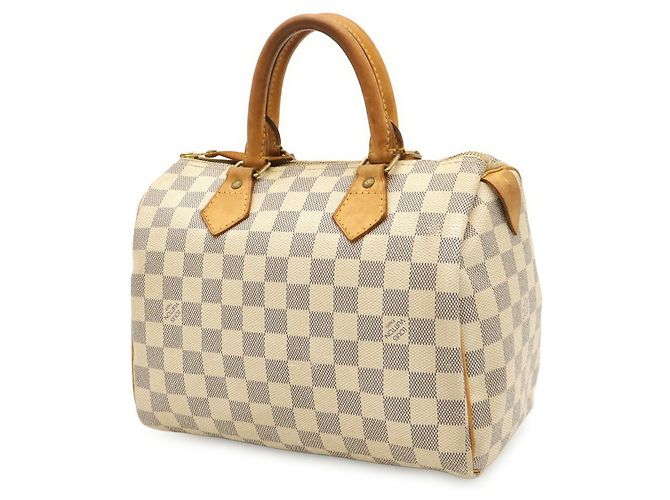 Borsa Louis Vuitton Damier Azur Speedy 25 Crudo - vista 3
