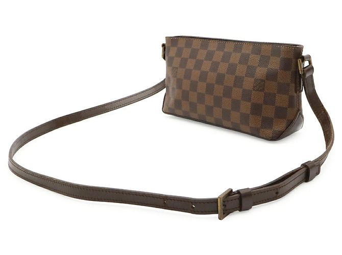 Sac à bandoulière Louis Vuitton Damier Trotteur Pochette Marron Damier ebène - vue 3
