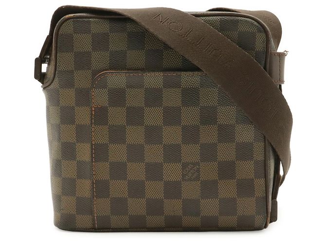 Borsa a tracolla Louis Vuitton Damier Olaf PM Pochette Marrone Bianco Damier ebene - vista 2