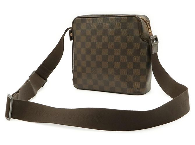 Borsa a tracolla Louis Vuitton Damier Olaf PM Pochette Marrone Bianco Damier ebene - vista 3