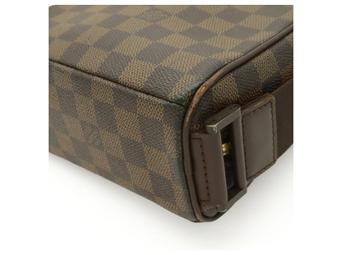 Borsa a tracolla Louis Vuitton Damier Olaf PM Pochette Marrone Bianco Damier ebene - vista 4