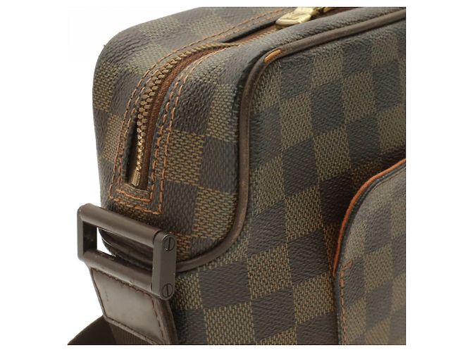 Borsa a tracolla Louis Vuitton Damier Olaf PM Pochette Marrone Bianco Damier ebene - vista 6