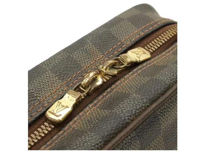 Borsa a tracolla Louis Vuitton Damier Olaf PM Pochette Marrone Bianco Damier ebene - vista 7