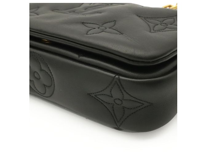Borsa a tracolla Louis Vuitton Bubble Glam Wallet-on-Strap Chain Shoulder Bag Nero - vista 4