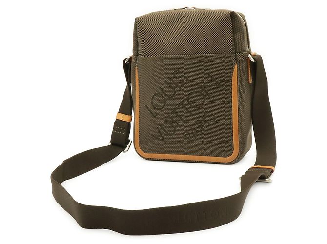 Borsa a tracolla Louis Vuitton Damier Geant Citadin Cachi - vista 3