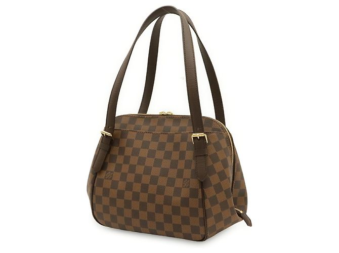 Borsa a Spalla Louis Vuitton Damier Belem MM Marrone Damier ebene - vista 3