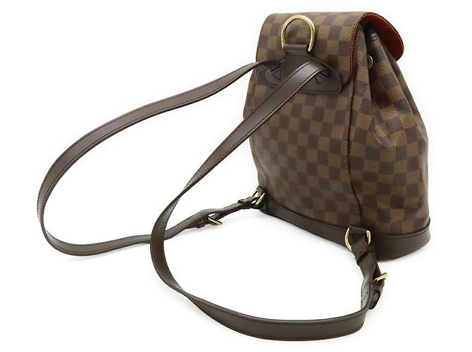 Zaino/Borsa a tracolla Louis Vuitton Damier Montsouris MM Marrone Bianco Damier ebene - vista 3