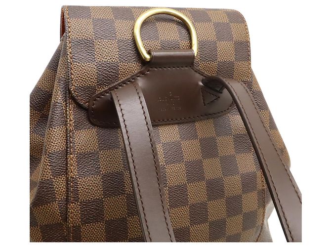 Zaino/Borsa a tracolla Louis Vuitton Damier Montsouris MM Marrone Bianco Damier ebene - vista 5