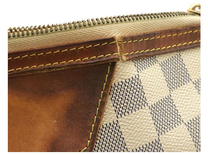 Borsa a Spalla Louis Vuitton Damier Azur Siracusa MM Crudo - vista 5