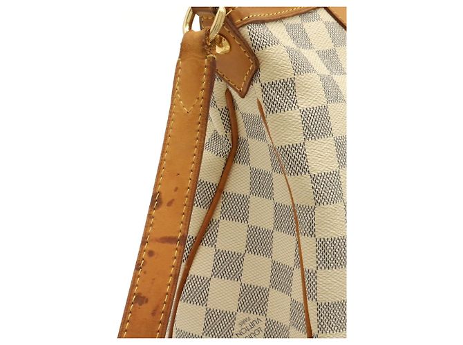 Borsa a Spalla Louis Vuitton Damier Azur Siracusa MM Crudo - vista 7