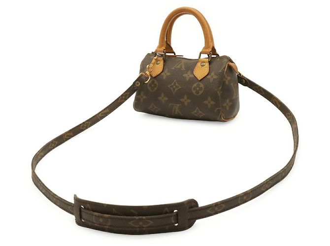 Borsa a mano pochette e borsa a tracolla Louis Vuitton Monogram Mini Speedy Marrone Monogramma - vista 3
