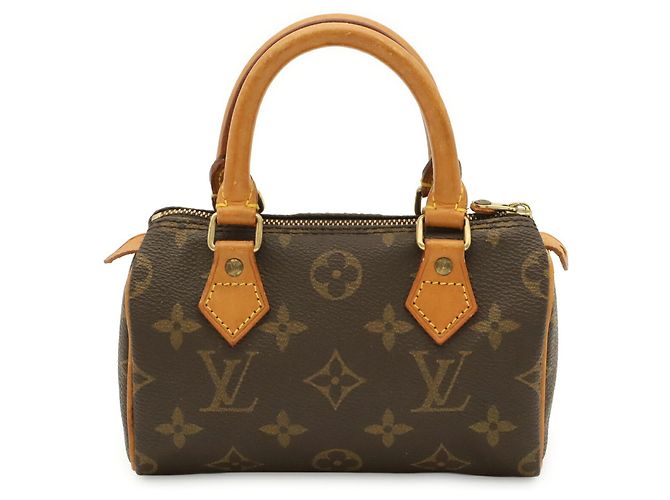 Louis Vuitton Monogram Mini Speedy Handtasche Pouch Braun Monogramm - vista 2