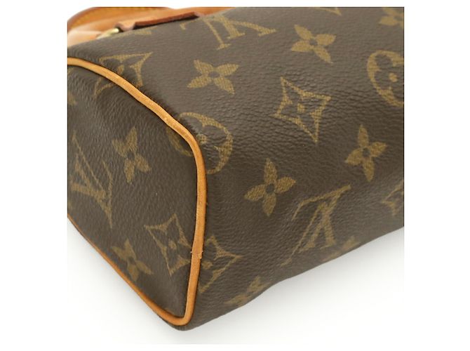 Louis Vuitton Monogram Mini Speedy Handtasche Pouch Braun Monogramm - vista 4