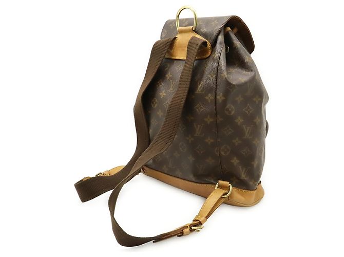 Zaino e Borsa a Spalla Louis Vuitton Monogram Montsouris GM Marrone Monogramma - vista 3