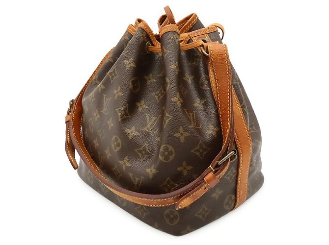 Noe Borsa a Spalla Louis Vuitton Monogram Petit Noé Marrone Bianco Monogramma - vista 3