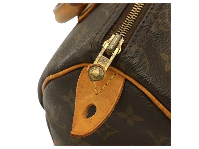 Borsa Louis Vuitton Monogram Speedy 25 Marrone - vista 7