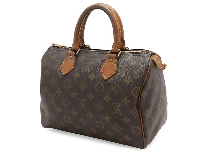 Borsa Louis Vuitton Monogram Speedy 25 Marrone - vista 3