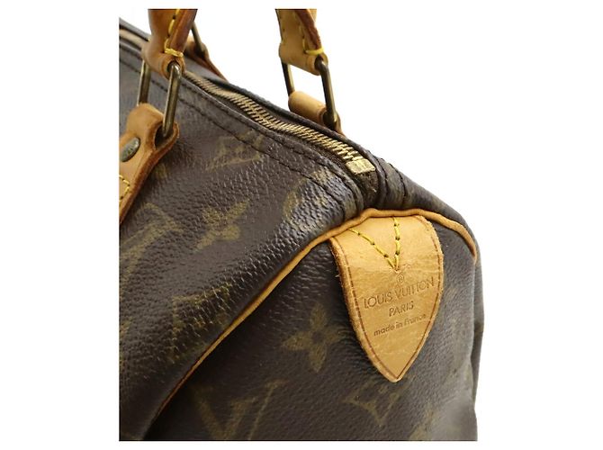 Bolso Louis Vuitton Monogram Speedy 25 Castaño - vista 10