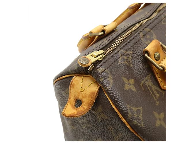 Bolso Louis Vuitton Monogram Speedy 25 Castaño - vista 6