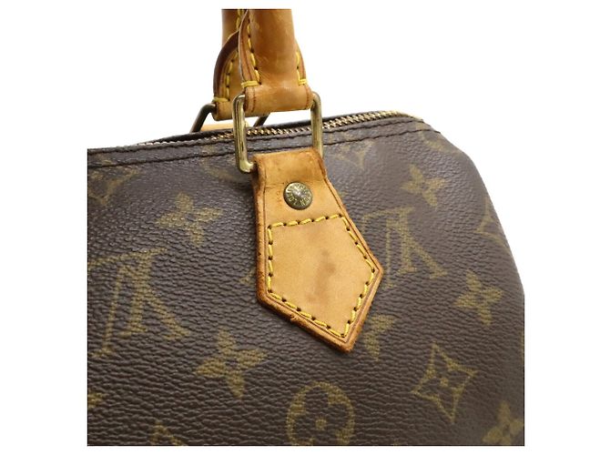 Bolso Louis Vuitton Monogram Speedy 25 Castaño - vista 9