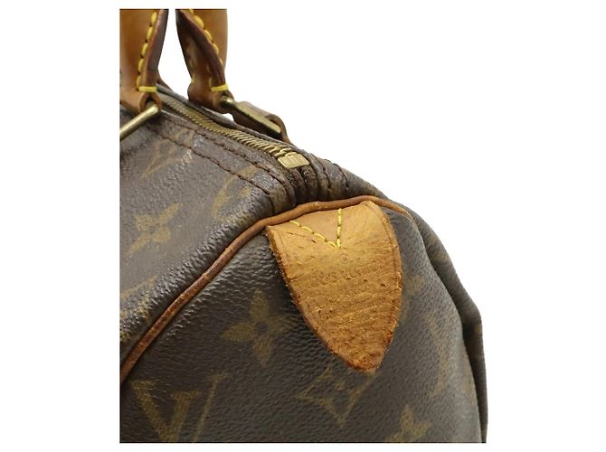 Borsa Louis Vuitton Monogram Speedy 25 Marrone - vista 10