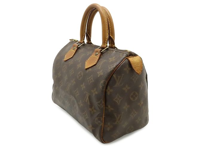 Borsa Louis Vuitton Monogram Speedy 25 Marrone - vista 3