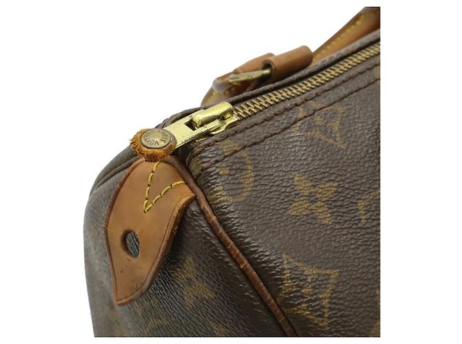 Borsa Louis Vuitton Monogram Speedy 25 Marrone - vista 6