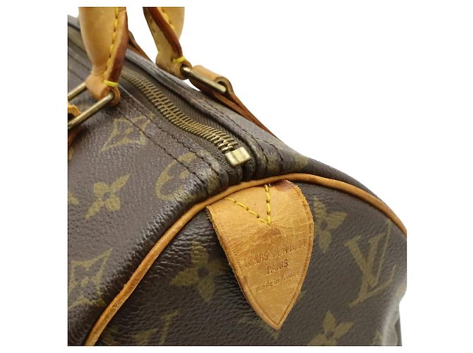 Borsa Louis Vuitton Monogram Speedy 25 Marrone - vista 10