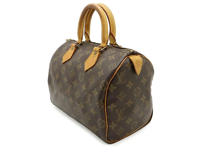 Borsa Louis Vuitton Monogram Speedy 25 Marrone - vista 3