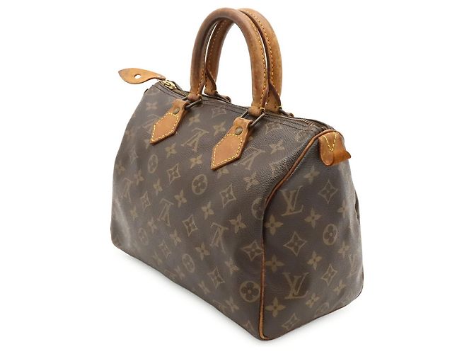 Borsa Louis Vuitton Monogram Speedy 25 Marrone - vista 3