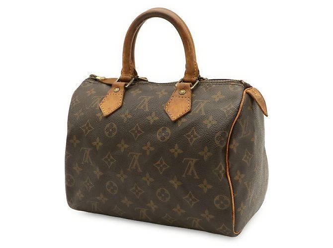 Borsa Louis Vuitton Monogram Speedy 25 Marrone - vista 3