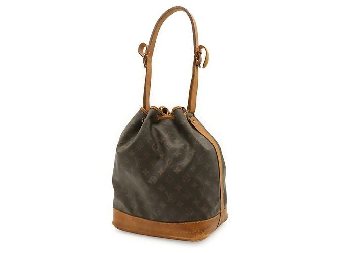 Borsa a tracolla Louis Vuitton Monogram Noe Marrone Bianco Monogramma - vista 3