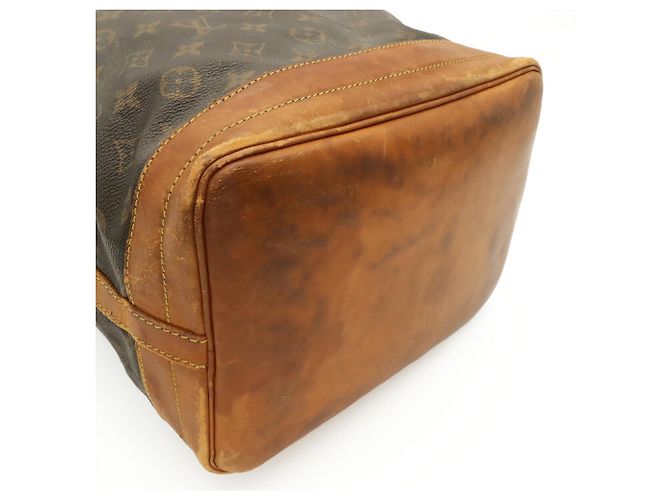 Borsa a tracolla Louis Vuitton Monogram Noe Marrone Bianco Monogramma - vista 4