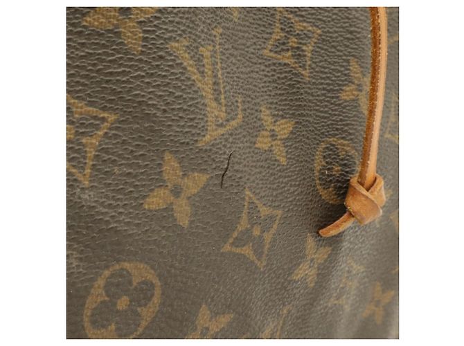 Borsa a tracolla Louis Vuitton Monogram Noe Marrone Bianco Monogramma - vista 5