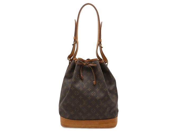 Borsa a Spalla Louis Vuitton Monogram Noe Marrone Bianco Monogramma - vista 2