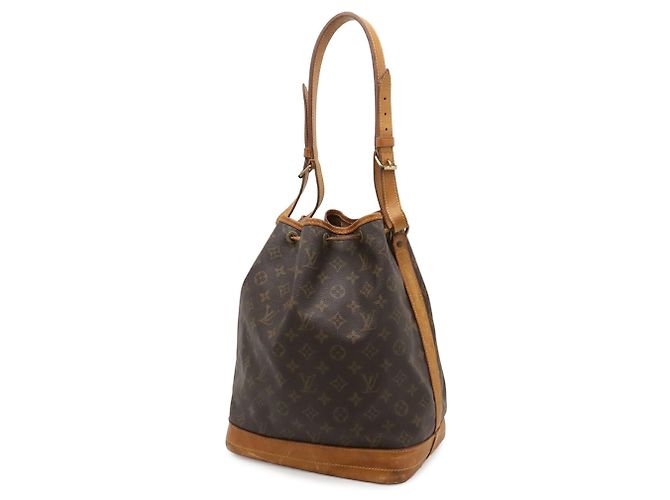 Borsa a Spalla Louis Vuitton Monogram Noe Marrone Bianco Monogramma - vista 3