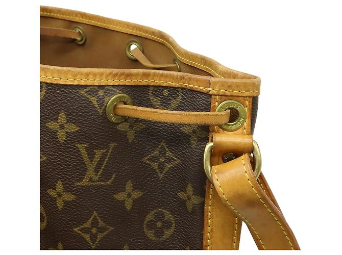 Louis Vuitton Monogram Noe Schultertasche Braun Weiß Monogramm - Ansicht 7