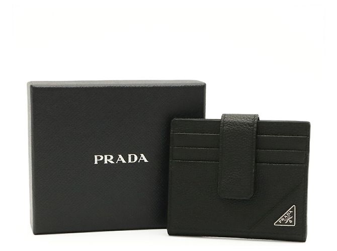 Portacarte Triangle Prada Nero Bianco - vista 7